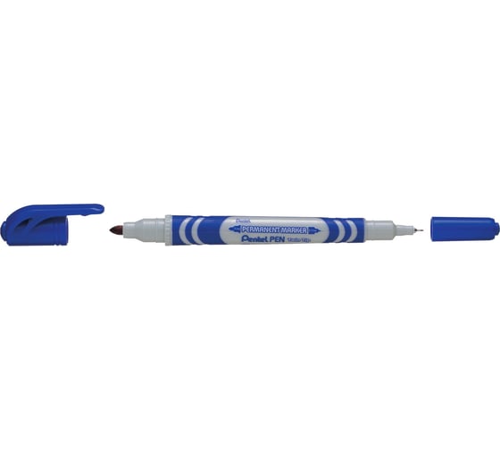 Двухсторонний перманентный маркер Pentel для CD/DVD Pen Twin Tip 1.0/3.5мм, синий N65W-C 1