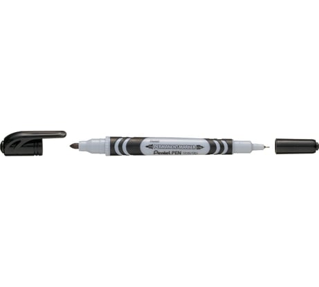 Двухсторонний перманентный маркер для CD/DVD Pentel Pen Twin Tip 1.0/3.5мм, черный N65W-A
