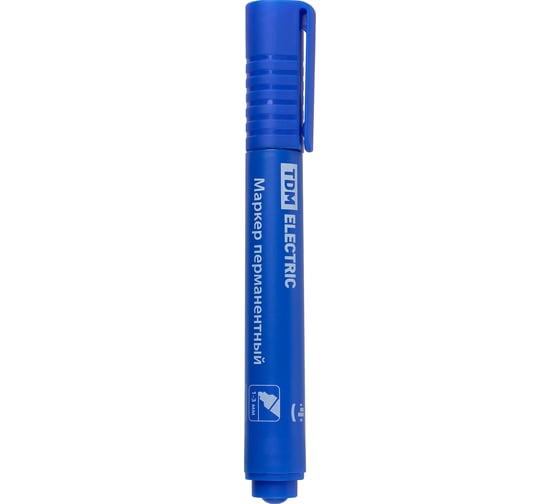 Перманентный маркер TDM ELECTRIC 1-3 мм, синий, круглый наконечник SQ0594-0124