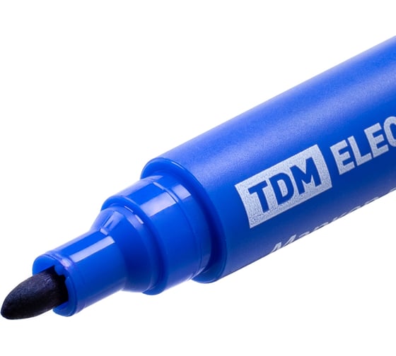 Перманентный маркер TDM ELECTRIC 1-3 мм, синий, круглый наконечник SQ0594-0124