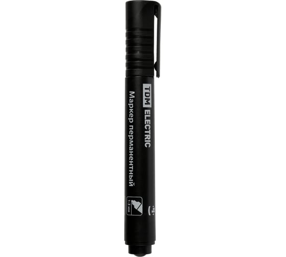 Перманентный маркер TDM ELECTRIC 1-3 мм, черный, круглый наконечник SQ0594-0122