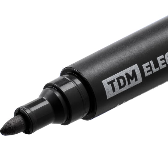 Перманентный маркер TDM ELECTRIC 1-3 мм, черный, круглый наконечник SQ0594-0122