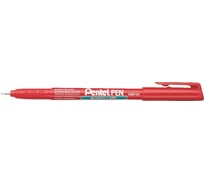 Перманентный маркер, иглообразный пишущий узел, красный, 0.6мм Pentel Green Label NMF50-B