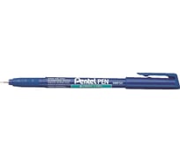 Перманентный маркер, иглообразный пишущий узел, синий, 0.6мм Pentel Green Label NMF50-C