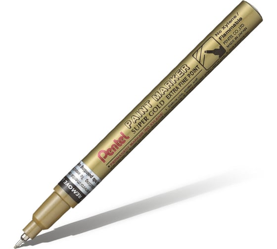 Перманентный маркер Pentel Paint золотой 0.6 мм MFP10-X 1