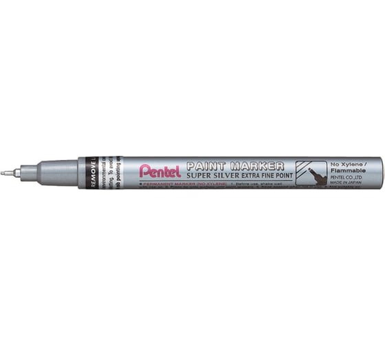 Перманентный маркер Pentel Paint серебряный, 0.6 мм MFP10-Z 1