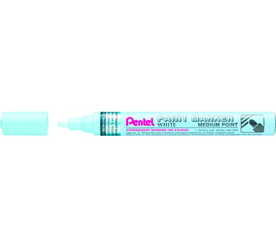 Перманентный маркер Pentel Paint белый 4.5 мм MMP10-W 1