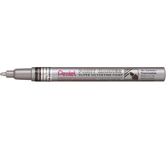 Перманентный маркер Pentel Paint серебряный, 2.9 мм MSP10-Z