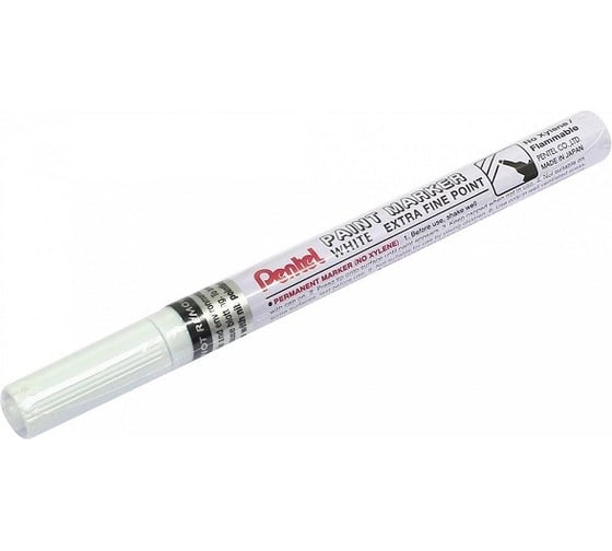 Перманентный маркер Pentel Paint белый 0.6 мм MFP10-W