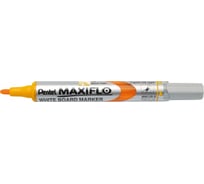 Маркер для досок с жидкими чернилами и кнопкой подкачки чернил Pentel Maxiflo желтый, 4.0 мм MWL5S-G