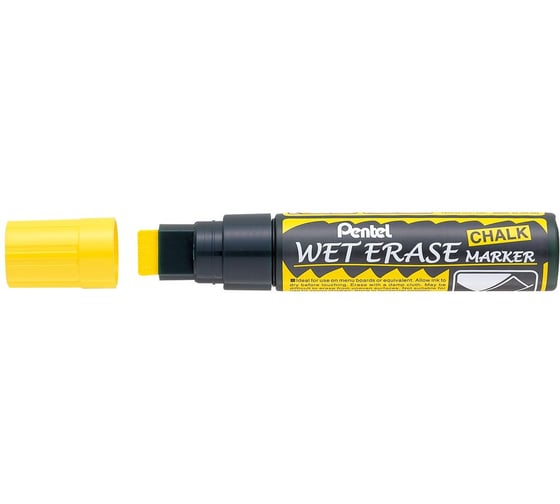 Маркер жидкий мел Pentel Wet Erase Marker желтый, 10 мм/15 мм SMW56-G
