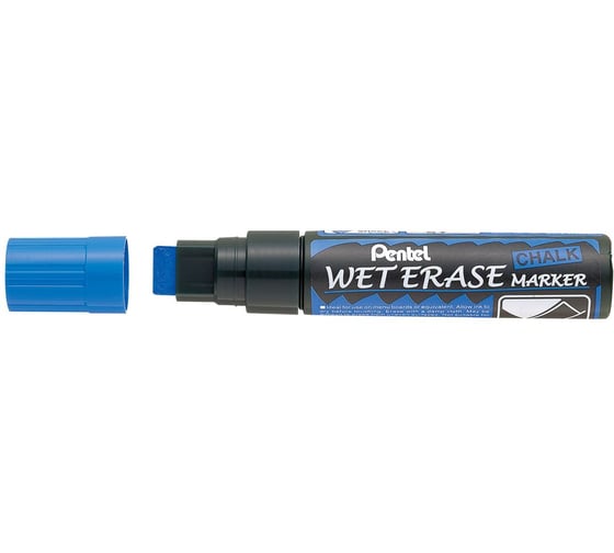 Маркер жидкий мел Pentel Wet Erase Marker синий, 10 мм/15 мм SMW56-C