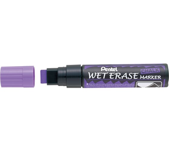 Маркер жидкий мел Pentel Wet Erase Marker фиолетовый, 10 мм/15 мм SMW56-V 1