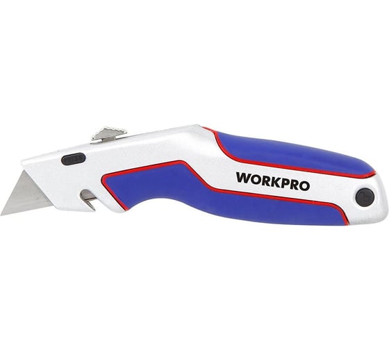 Строительный нож WORKPRO 165мм с быстрой сменой лезвий W013008