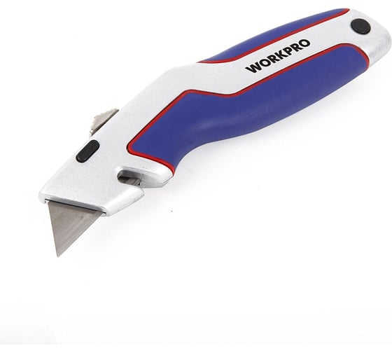 Строительный нож WORKPRO 165мм с быстрой сменой лезвий W013008