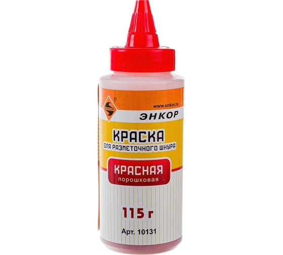 Краска для разметочного шнура (красная) Энкор 10131
