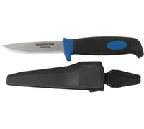Строительный нож, нержавеющая сталь, прорезиненная ручка FIT IT 10620