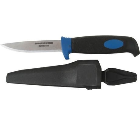 Строительный нож, нержавеющая сталь, прорезиненная ручка FIT IT 10620