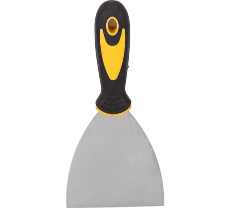 Шпатель FIT нерж.сталь, прорезиненная ручка, 4", 100мм 06696