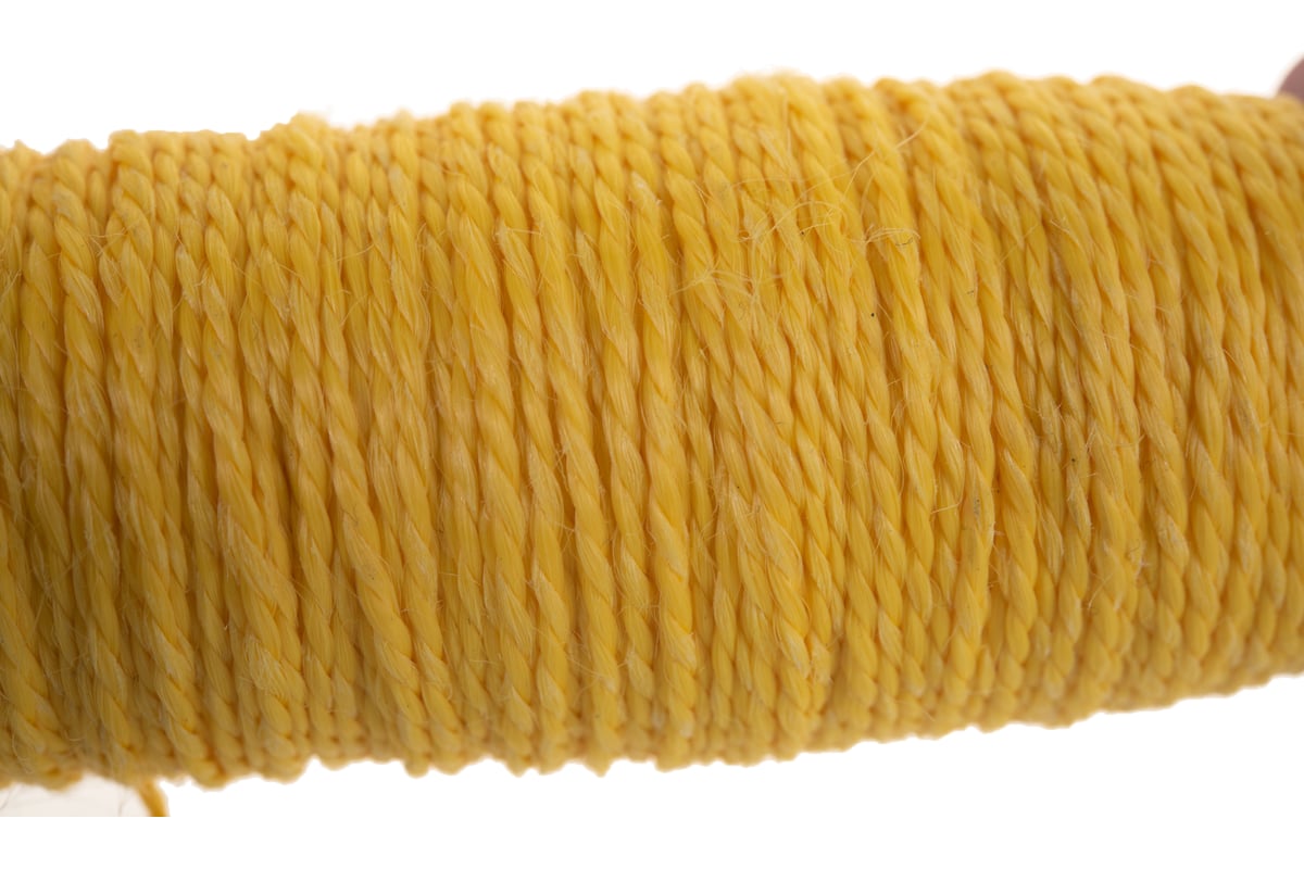 Разметочный капроновый шнур, желтый, 1.5 мм х 50 м КУРС 4712 - выгодная .