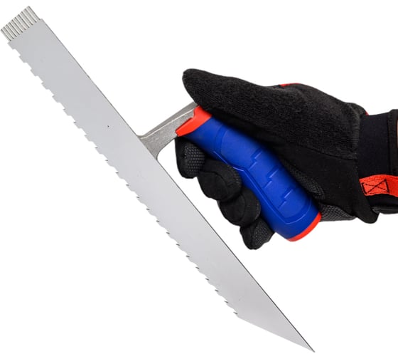 Гладилка из нержавеющей стали WORKPRO 280х130х0.7 мм, зубья 6х10 мм WP323004