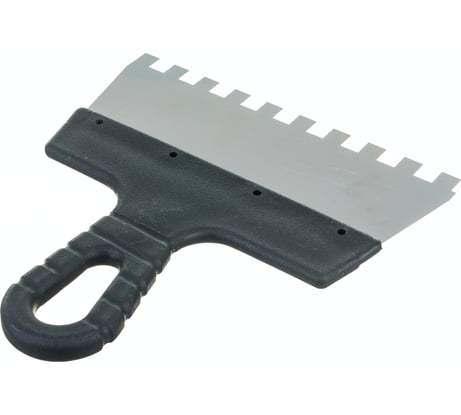 Фасадный зубчатый шпатель (200 мм, нержавеющая сталь, 10 мм) Biber 35236 тов-169787