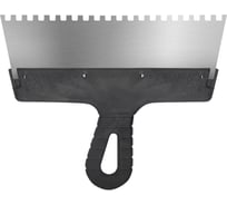 Фасадный зубчатый шпатель (250 мм, нержавеющая сталь, 6 мм) Biber 35215 тов-048249