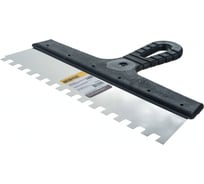 Фасадный зубчатый шпатель (300 мм, нержавеющая сталь, 10 мм) Biber 35238 тов-169789