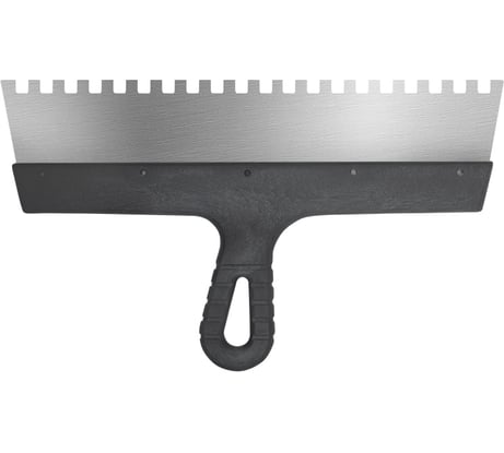 Фасадный зубчатый шпатель (350 мм, нержавеющая сталь, 8 мм) Biber 35234 тов-169785