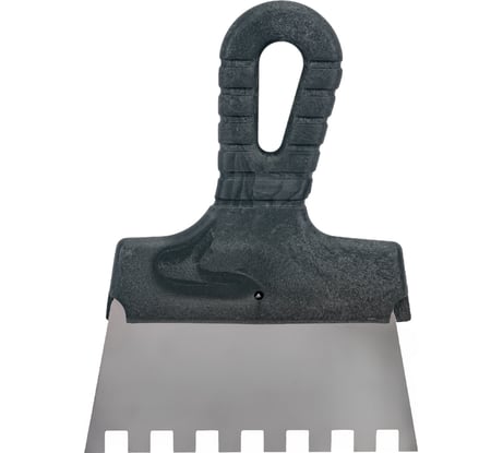 Фасадный шпатель Gigant 150 мм зуб 10х10 мм из нержавеющей стали с пластиковой ручкой SPT 037 (Россия)