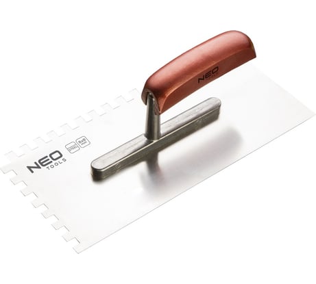 Гладилка с зубьями NEO Tools 8x8x8 мм, 280x130 мм 50-024
