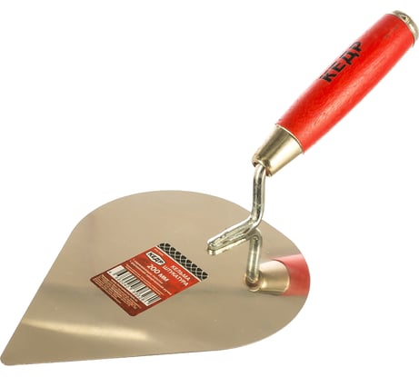 Нержавеющая кельма штукатура с деревянной рукояткой 200 мм КЕДР 050-3200 26255