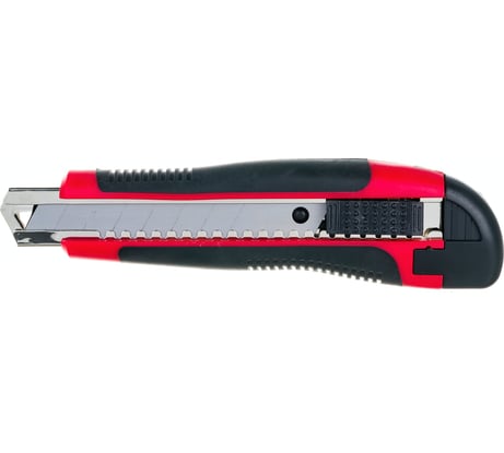 Упрочненный пистолетный нож (обрезиненная ручка, автофиксатор) 18 мм КЕДР 031-0919 25063