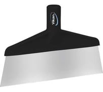 Скребок с рабочей пластиной из нержавейки для столов и полов Vikan 260 мм, черный 29109