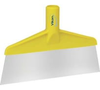 Скребок с рабочей пластиной из нержавейки для столов и полов Vikan 260 мм, желтый 29106