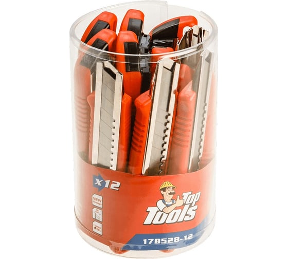 Нож с отламывающимся лезвием, 18 мм Top Tools 17B528-12 1