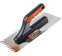 Плиточная гладилка DECOR 3k 280x130 мм, зуб косой сталь нерж. 0,7 мм 11612112
