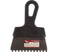 Фасадный нержавеющий зубчатый шпатель 150 мм / зуб 6 мм КУРС 06601