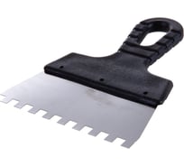 Фасадный нержавеющий зубчатый шпатель 150 мм / зуб 8 мм КУРС 06602