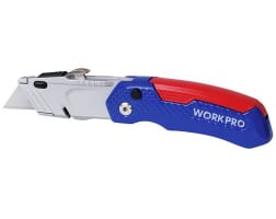 Складной выдвижной нож с запасными лезвиями WORKPRO W011017