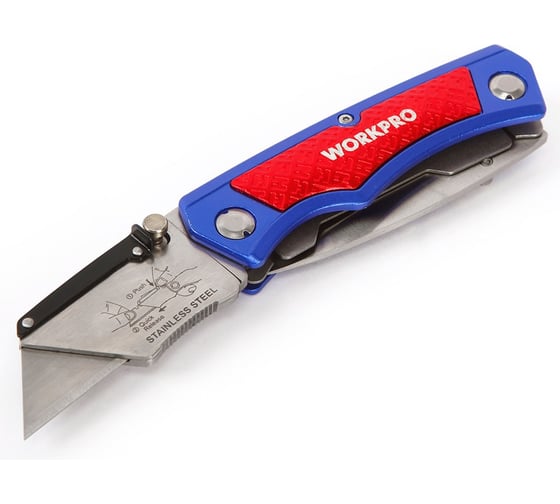 Складной нож 2 независимых лезвия WORKPRO W011011