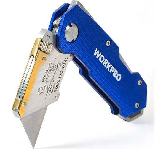 Складной нож с быстрой заменой лезвия WORKPRO W011005 1