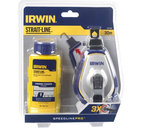 Разметочный шнур (30м) с синим мелом (116 г) IRWIN SPEEDLINEPRO 10507682
