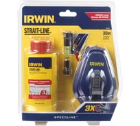 Разметочный шнур (30м) с красным мелом (113 гр.) и подвесной уровень IRWIN SPL 64495L