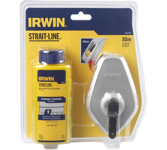 Разметочный шнур (30м) и синий мел (113г) IRWIN 10507683