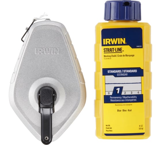 Разметочный шнур (30м) и синий мел (113г) IRWIN 10507683