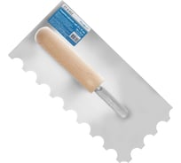 Зубчатая гладилка (260 х 125 мм, зуб 12 х 12 мм) РемоКолор 27-0-012