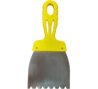 Шпатель JETTOOLS зубчатый нержавеющая сталь 100мм зуб В15 шп100сз--В15