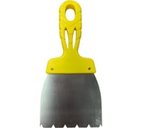 Шпатель JETTOOLS зубчатый нержавеющая сталь 100мм зуб В5 шп100сз--В5