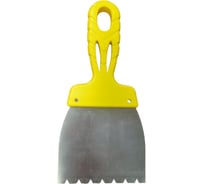 Шпатель JETTOOLS зубчатый нержавеющая сталь 100мм зуб В11 шп100сз--В11